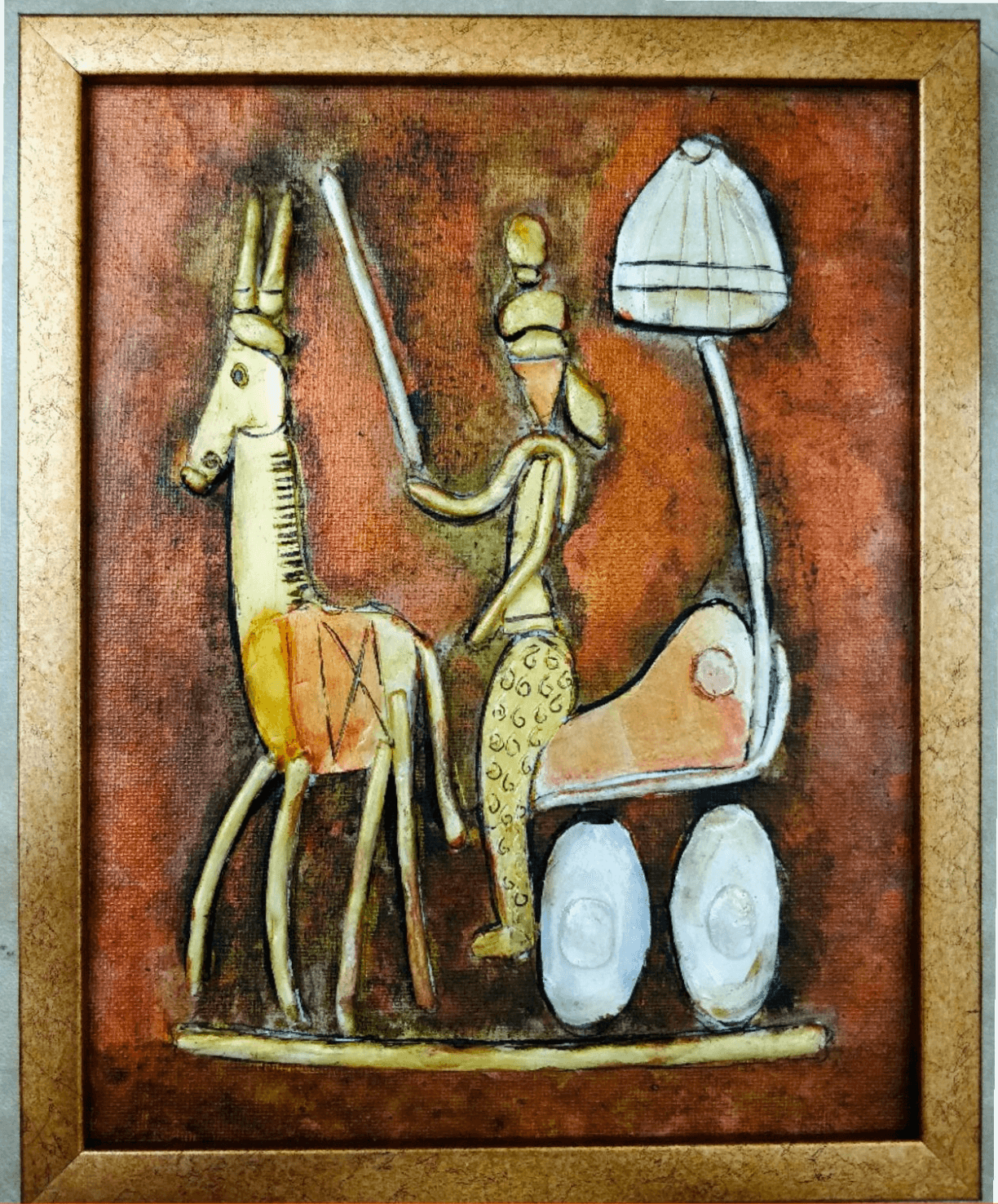 Modern Clay Vibrance Painting 1